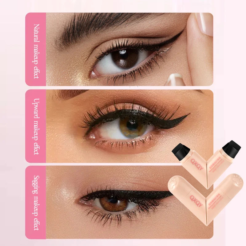 QXQY rotary seal eyeliner pen smooth and smooth, versatile waterproof, not easy to faint makeup natural seal eyeliner pen