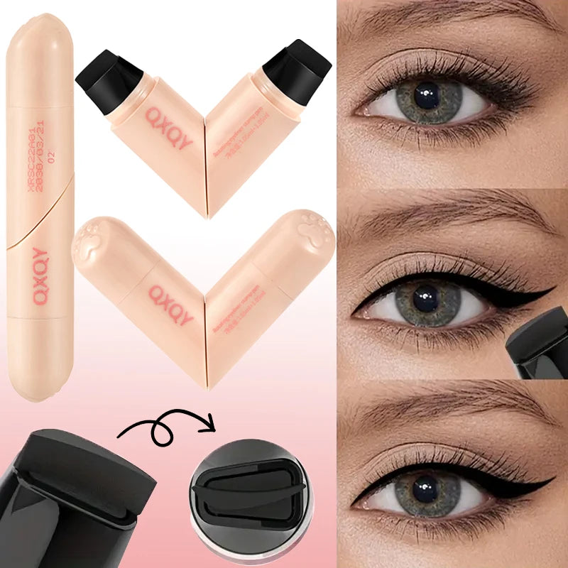 QXQY rotary seal eyeliner pen smooth and smooth, versatile waterproof, not easy to faint makeup natural seal eyeliner pen