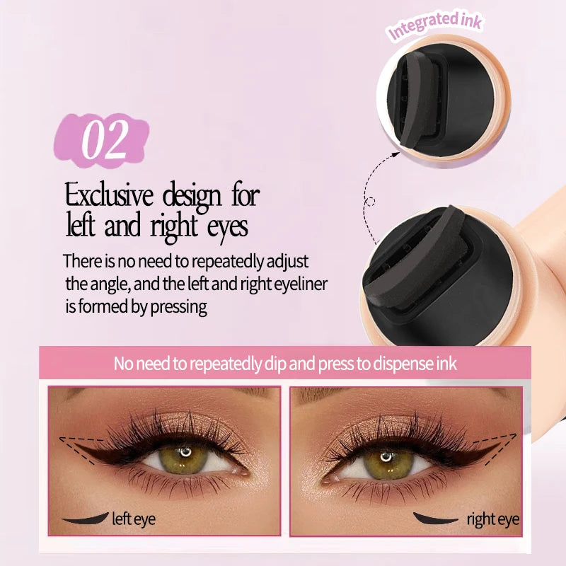 QXQY rotary seal eyeliner pen smooth and smooth, versatile waterproof, not easy to faint makeup natural seal eyeliner pen