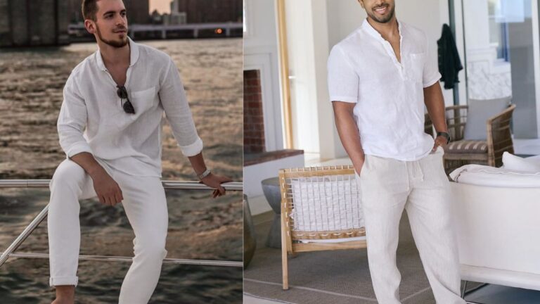 Graceful White Linen Pants 2024